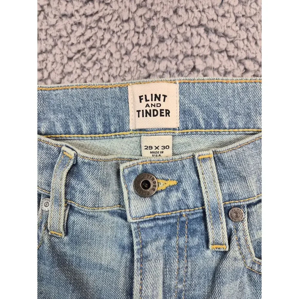 Flint and Tinder Jeans Men's Size 29x30 Light Wash Tapered Fit (1211)